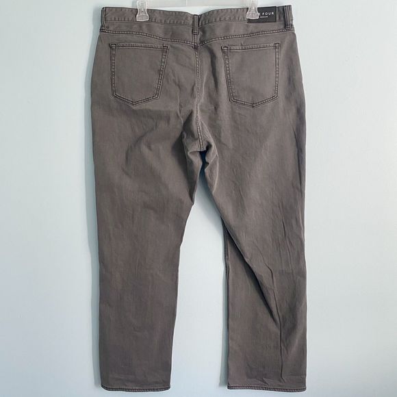 Five Four Ferdi Men’s 42 (Actual 44x33) Gray Denim Straight Leg Button Fly Jeans - Picture 2 of 9